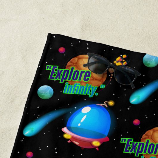 Serviette De Plage Explorez l'infinité (En situation)