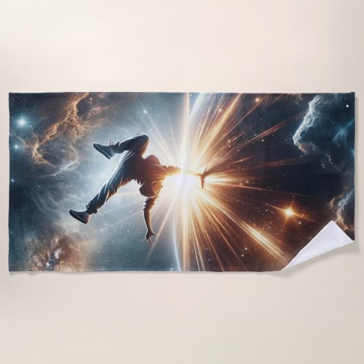 Serviette De Plage Explosion de rupture galactique dans l'espace prof (Devant)