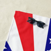 Serviette De Plage Explosion de soleil patriotique (En situation)