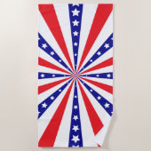Serviette De Plage Explosion de soleil patriotique (Devant)