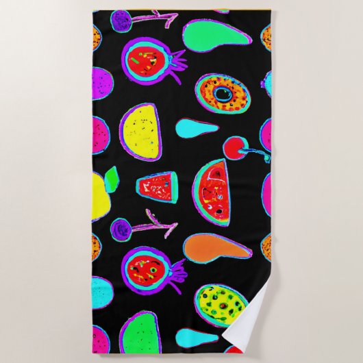 Serviette De Plage Explosion tropicale (Devant)