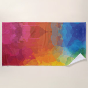 Serviette De Plage Explosions de couleurs vives