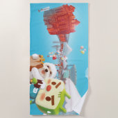 Serviette De Plage Extérieur Marché amusant (Devant)