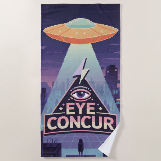 Serviette De Plage EYE CONCUR ALIEN PYRAMID POWER Beach