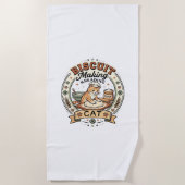 Serviette De Plage Fabrication de biscuits Pétrissage Chat Fabricatio (Devant)