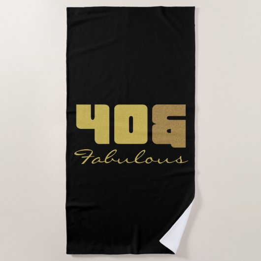 Serviette De Plage Fabuleux 40e anniversaire (Devant)