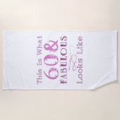 Serviette De Plage Fabuleux 60e anniversaire pour elle (Devant)