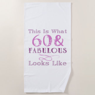 Serviette De Plage Fabuleux 60e anniversaire pour elle