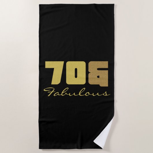 Serviette De Plage Fabuleux 70e anniversaire (Devant)