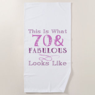 Serviette De Plage Fabuleux 70e anniversaire pour elle