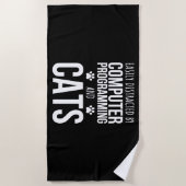 Serviette De Plage Facilement Distrait Par La Programmation Informati (Devant)