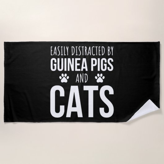 Serviette De Plage Facilement Distrait Par Les Chiens Et Chats De Gui (Devant)