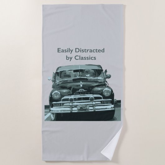 Serviette De Plage Facilement distrait par les classiques (Devant)