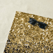 Serviette De Plage Faire paraître 60 ans avec des paillettes dorées p (En situation)