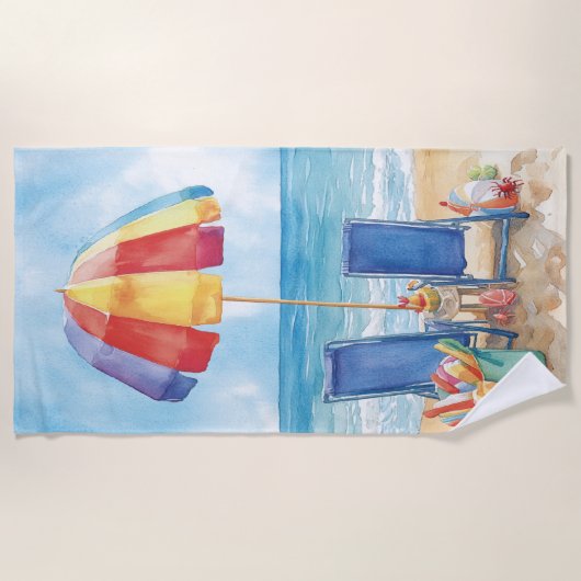 Serviette De Plage Faire un splash (Devant)