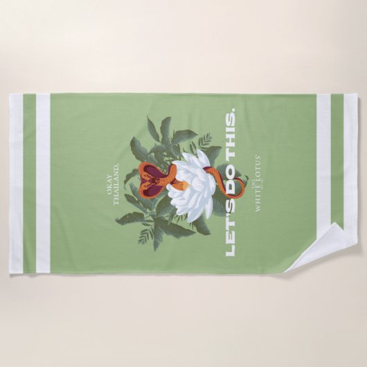 Serviette De Plage "Faisons ça" Cobra - Le Lotus Blanc (Devant)