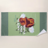 Serviette De Plage "Faisons ça" Singe - Le Lotus Blanc (Devant)