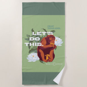 Serviette De Plage "Faisons ça" Singe - Le Lotus Blanc