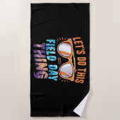 Serviette De Plage Faisons cette journée de terrain avec des lunettes (Devant)