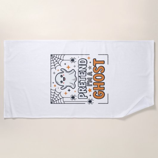 Serviette De Plage Faisons comme si j'étais un Fantôme Mignon Hallowe (Devant)