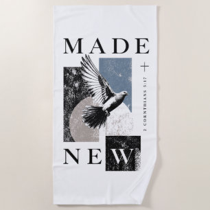 Serviette De Plage Fait Nouveau 2 Corinthiens 5:17 Brutaliste Baptême