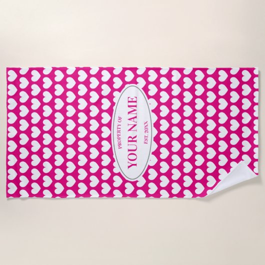 Serviette de plage faite sur commande avec le (Devant)