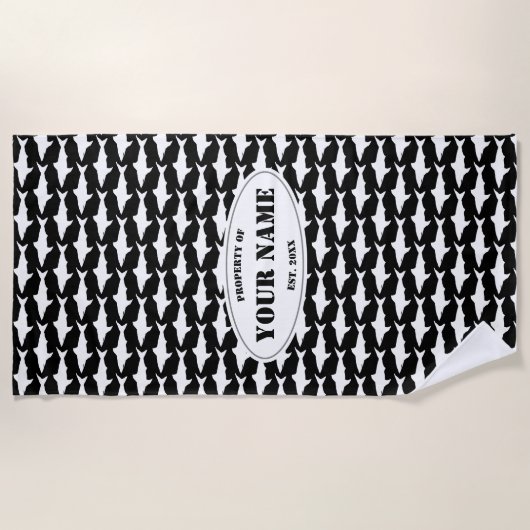 Serviette de plage faite sur commande avec le (Devant)