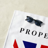 Serviette de plage faite sur commande de drapeau (En situation)