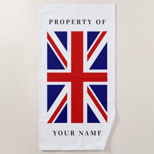 Serviette de plage faite sur commande de drapeau (Devant)