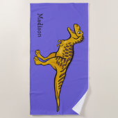 Serviette de plage faite sur commande de nom et de (Devant)