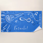 Serviette de plage faite sur commande de nom et de (Devant)