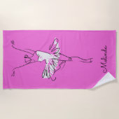 Serviette de plage faite sur commande de nom et de (Devant)