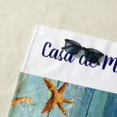 Serviette de plage faite sur commande de plage (En situation)