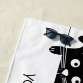 Serviette de plage faite sur commande des textes (En situation)