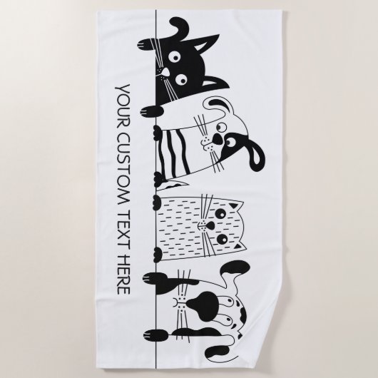 Serviette de plage faite sur commande des textes (Devant)