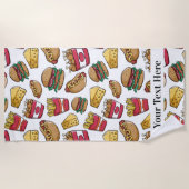 Serviette de plage faite sur commande des textes (Devant)