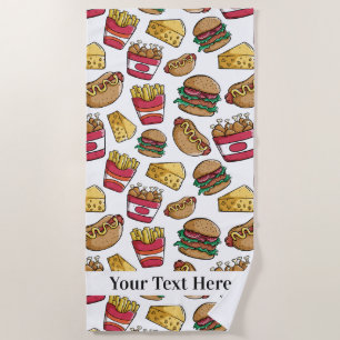 Serviette de plage faite sur commande des textes