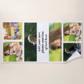 Serviette De Plage Faites votre propre collage photo et texte (Devant)