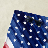 Serviette De Plage Famille 4 juillet Beach Party Rouge Blanc Bleu (En situation)