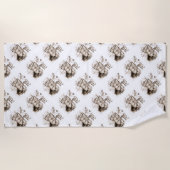 Serviette De Plage Famille de chat sauvage (Devant)