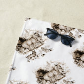 Serviette De Plage Famille de chat sauvage (En situation)