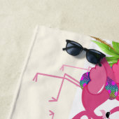 Serviette De Plage Famille de Flamants roses amusants (En situation)