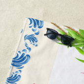 Serviette De Plage Famille de Flamants roses amusants (En situation)