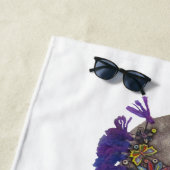 Serviette de plage - Famille de poisson pourpre (En situation)