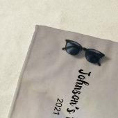 Serviette De Plage Famille de Sandy et Tropical Ocean Beach (En situation)