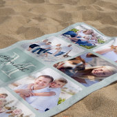 Serviette De Plage Famille personnalisée 7 Photos Collage - Monogramm