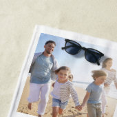 Serviette De Plage Famille Retro Typographie Photo Collage (En situation)