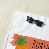 Serviette De Plage Famille Tropical Beach Vacances Souvenir (En situation)