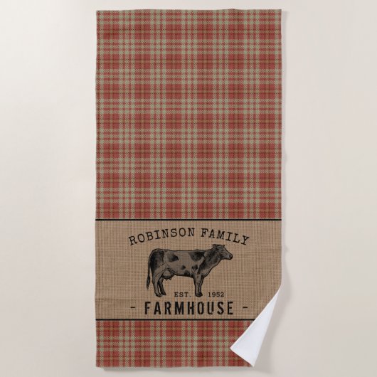 Serviette De Plage Family Farmhouse (Devant)