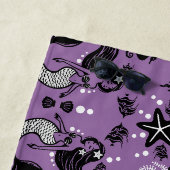 Serviette De Plage Fantaisie de Sirène Violette (En situation)